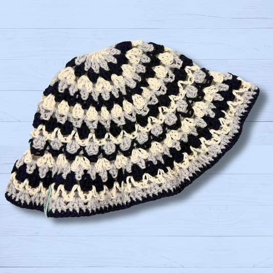 Black and White Cotton Bucket Hat