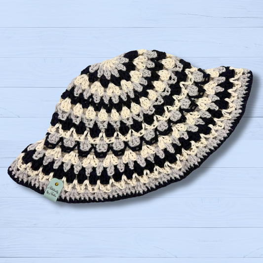 Black and White Cotton Bucket Hat